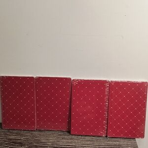 Playing Cards Red With Diamond Pattern Complete Deck Sealed BY SUIT Poker NEW